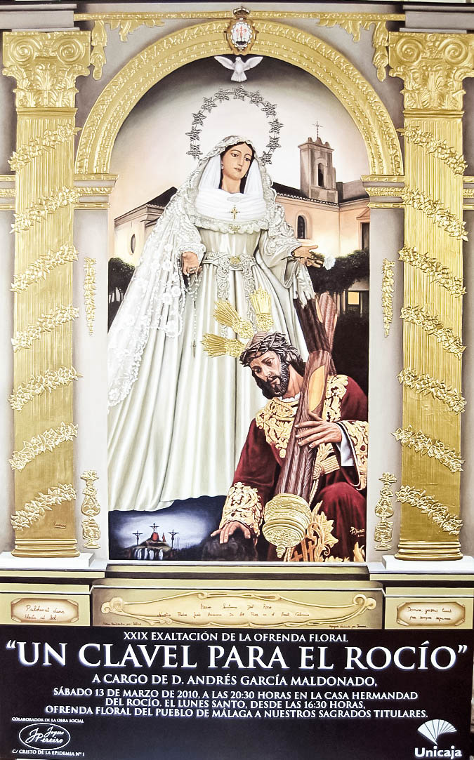 Cartel Virgen del Rocio Malaga 2010